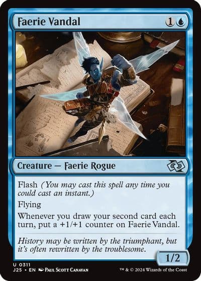 Faerie Vandal Foundations Jumpstart Magic card