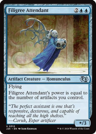 Filigree Attendant Foundations Jumpstart Magic card