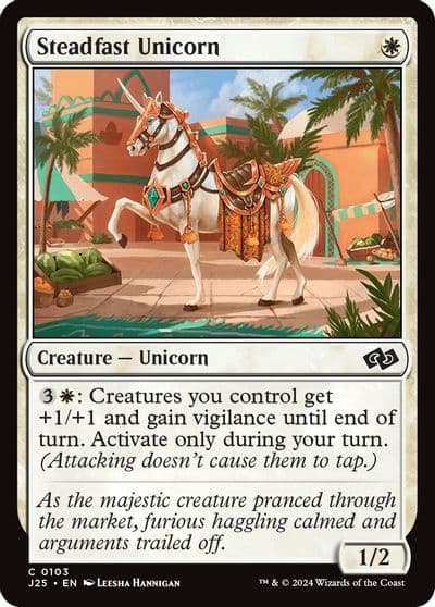 Steadfast Unicorn Foundations Jumpstart Magic card