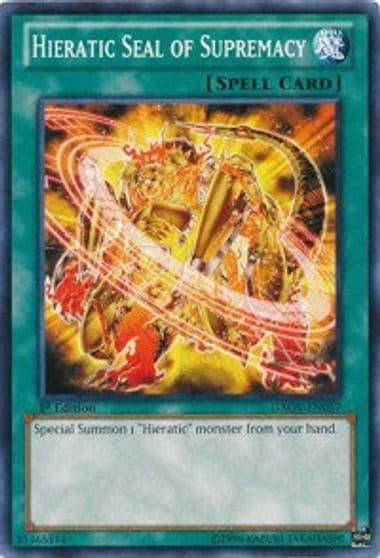 Hieratic Seal of Supremacy Galactic Overlord Yu-Gi-Oh! card