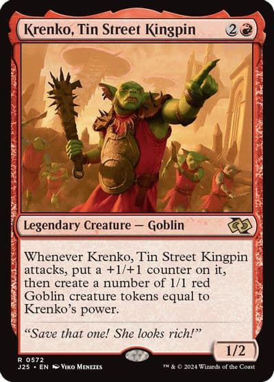 Krenko Tin Street Kingpin Foundations Jumpstart Magic card