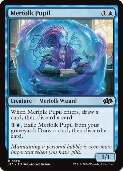 Merfolk Pupil Foundations Jumpstart Magic card