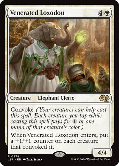 Venerated Loxodon Foundations Jumpstart Magic card