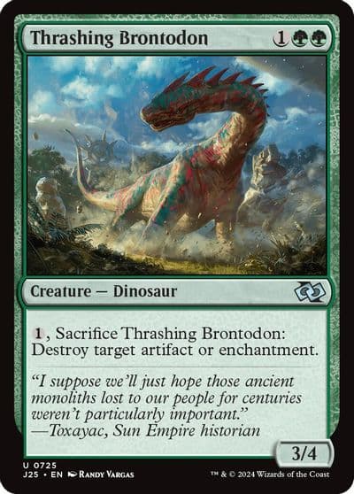Thrashing Brontodon Foundations Jumpstart Magic card