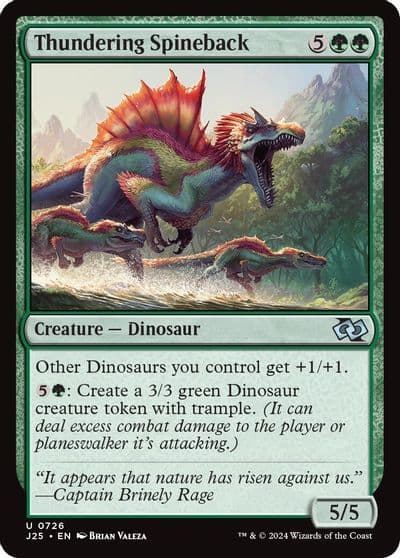 Thundering Spineback Foundations Jumpstart Magic card