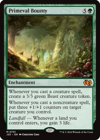 Primeval Bounty Foundations Jumpstart Magic card