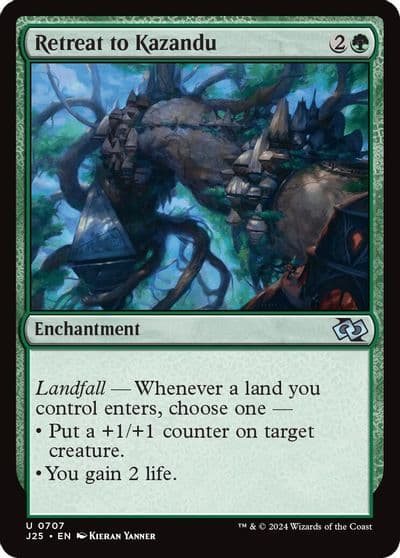 Retreat to Kazandu Foundations Jumpstart Magic card
