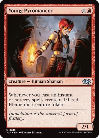 Young Pyromancer Foundations Jumpstart Magic card