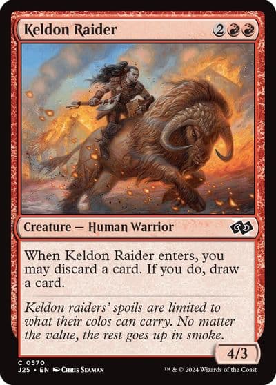 Keldon Raider Foundations Jumpstart Magic card