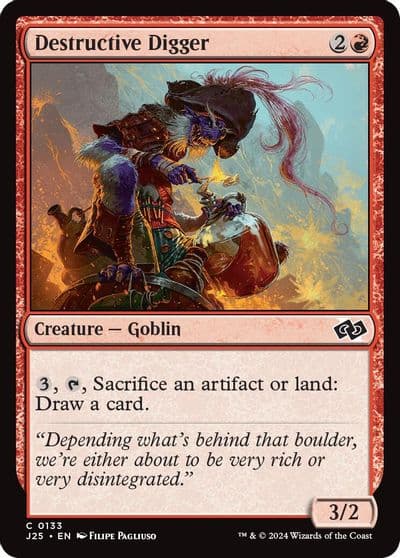 Destructive Digger Foundations Jumpstart Magic card