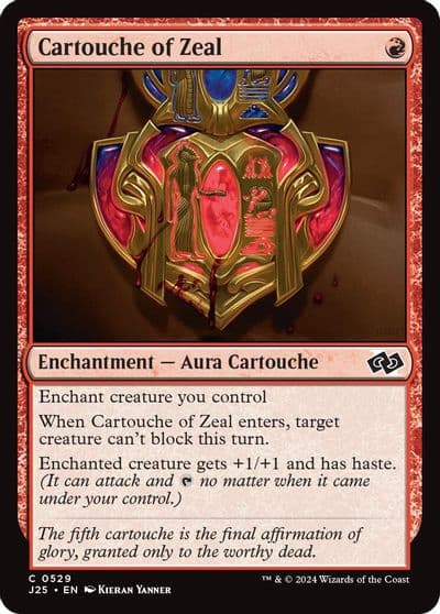 Cartouche of Zeal Foundations Jumpstart Magic card