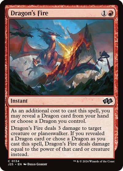 Dragons Fire Foundations Jumpstart Magic card