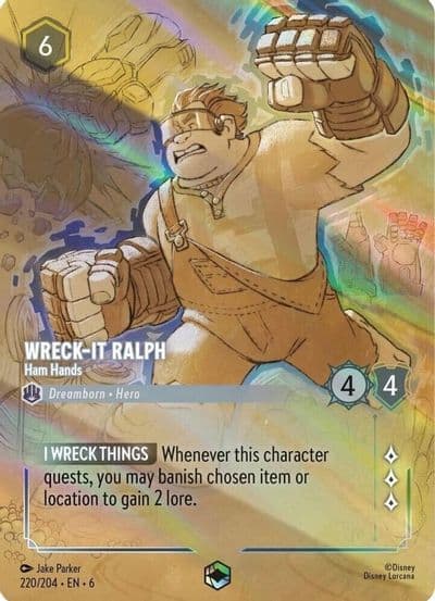 Wreck It Ralph Ham Hands Enchanted Azurite Sea Lorcana card