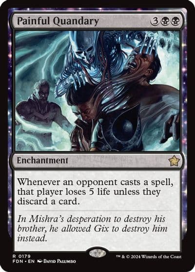 Painful Quandary Foundations Magic card