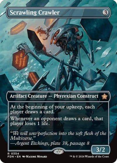 Scrawling Crawler Borderless Foundations Magic card
