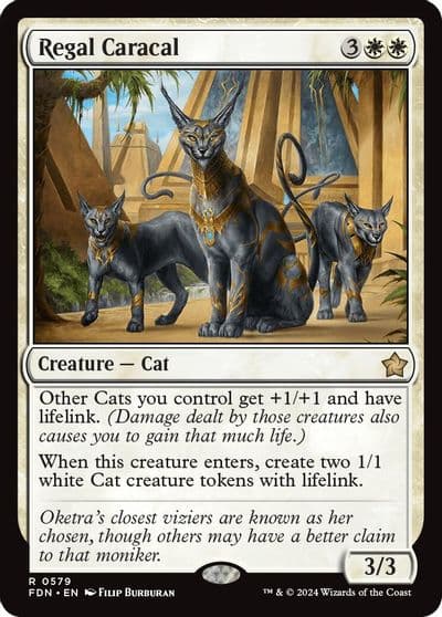 Regal Caracal Foundations Magic card