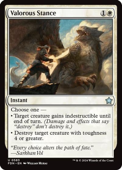 Valorous Stance Foundations Magic card