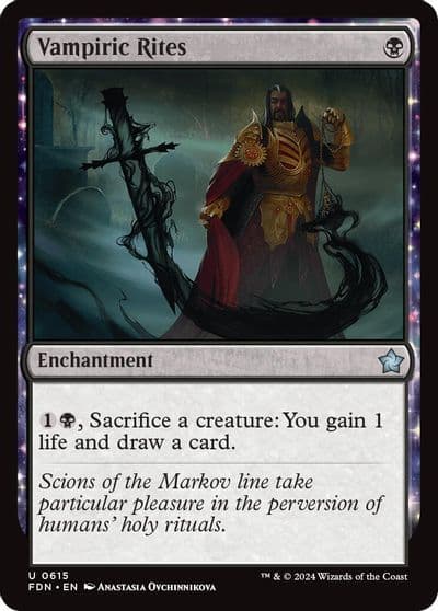 Vampiric Rites Foundations Magic card