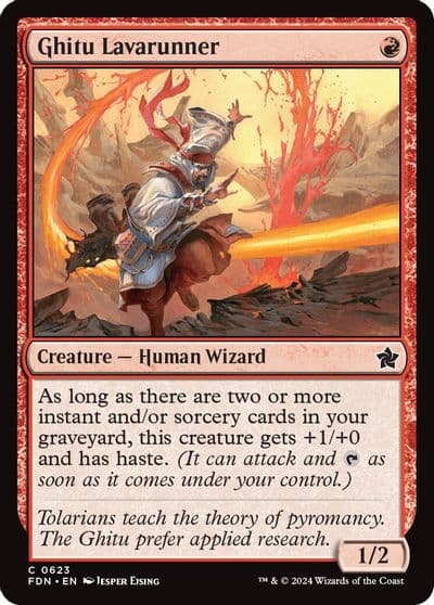 Ghitu Lavarunner Foundations Magic card