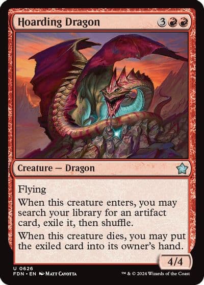 Hoarding Dragon Foundations Magic card