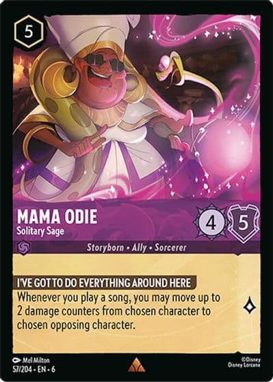 Mama Odie Solitary Sage Azurite Sea Lorcana card