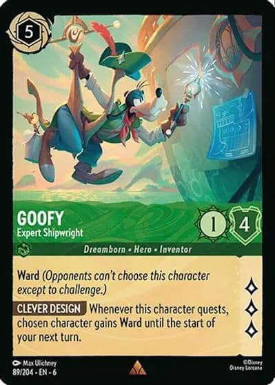 Goofy Expert Shipwright Azurite Sea Lorcana card