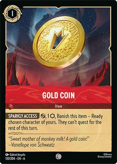 Gold Coin Azurite Sea Lorcana card
