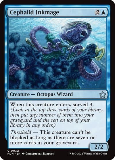Cephalid Inkmage Foundations Magic card