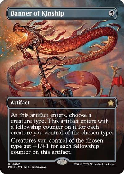 Banner of Kinship Borderless Foundations Magic card