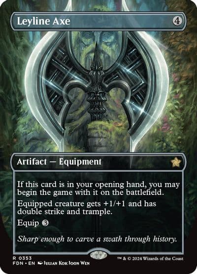 Leyline Axe Borderless Foundations Magic card