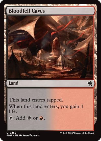 Bloodfell Caves Foundations Magic card