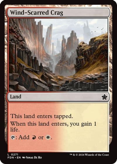 Wind Scarred Crag Foundations Magic card