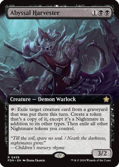 Abyssal Harvester Extended Art Foundations Magic card
