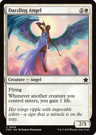 Dazzling Angel 0009 Foundations Magic card