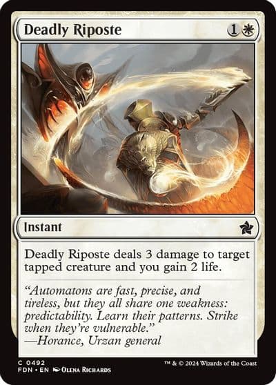 Deadly Riposte Foundations Magic card
