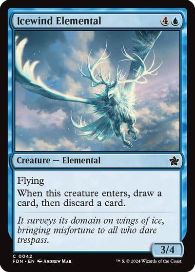 Icewind Elemental 0042 Foundations Magic card