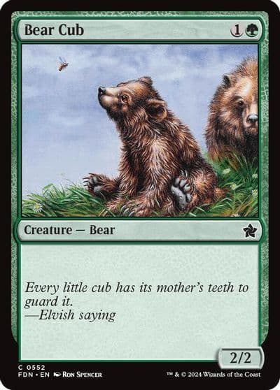 Bear Cub Foundations Magic card