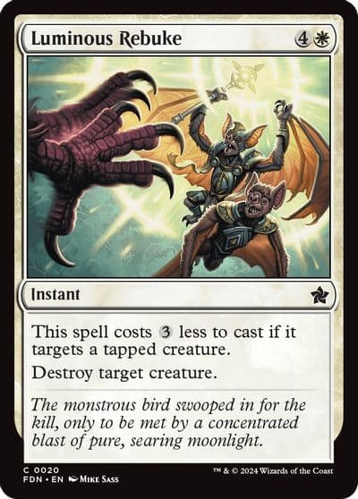 Luminous Rebuke Foundations Magic card