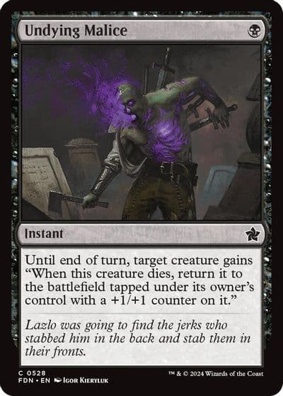 Undying Malice Foundations Magic card