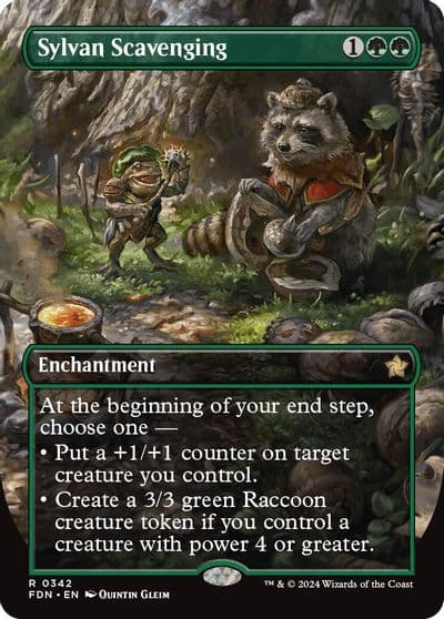 Sylvan Scavenging Borderless Foundations Magic card