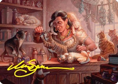 Cat Collector Art Card 1 54 Gold Stamped Signature Art Series: Foundations Magic card