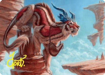 Felidar Savior Art Card 3 54 Gold Stamped Signature Art Series: Foundations Magic card