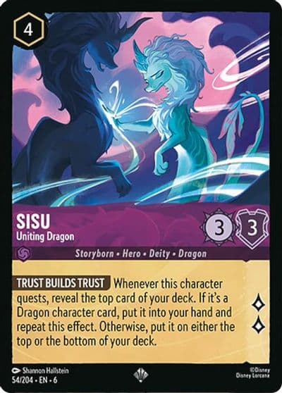 Sisu Uniting Dragon Azurite Sea Lorcana card
