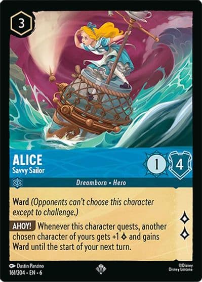 Alice Savvy Sailor Azurite Sea Lorcana card