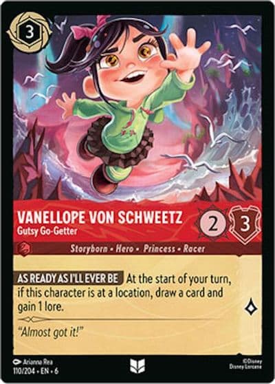 Vanellope von Schweetz Gutsy Go Getter Azurite Sea Lorcana card