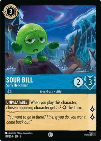 Sour Bill Surly Henchman Azurite Sea Lorcana card