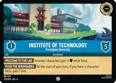 Institute of Technology Prestigious University Azurite Sea Lorcana card