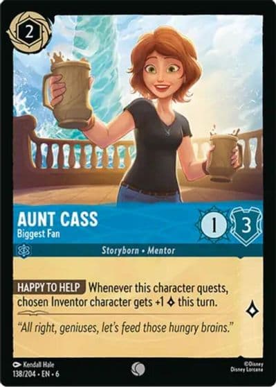 Aunt Cass Biggest Fan Azurite Sea Lorcana card