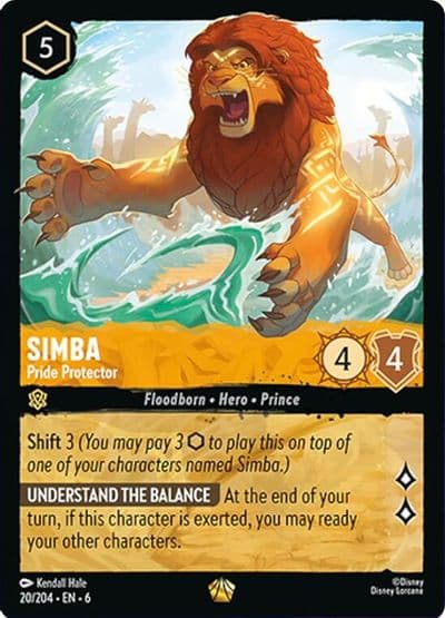 Simba - Pride Protector Azurite Sea Lorcana card