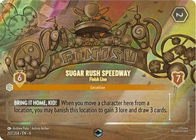Sugar Rush Speedway Finish Line Enchanted Azurite Sea Lorcana card